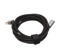 Cable de extensión USB, cable USB C en ángulo recto, construcción de nailon con trenzado reforzado para una durabilidad superior, transferencia de