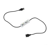 Cable de extensión USB con temporizador y control de velocidad, cable de alimentación de 60 cm con ajuste de 3 niveles para ventiladores y luces LED (5 V 2 A)
