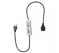 Cable de extensión USB de 60 cm, interruptor de temporizador, fuente de alimentación de 5 V CC con 3 temporizadores y 3 controles de velocidad, compatible con bombillas USB, ventiladores y tiras de