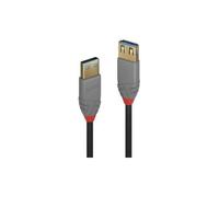 Cable De Extensión USB LINDY Anthra Line 3 M - Blindaje - Negro 36763