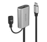 Cable de extensión USB tipo C - LINDY - 5 m - Apantallado - Oro - 5000 Mbit/s - Negro