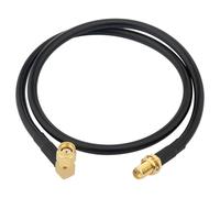 Cable de extensión WiFi RP-SMA RG58 ángulo 90° macho a hembra 50cm | Cable coaxial de baja pérdida RG58 RPSMA angular para routers, módems 4G/5G, GPS, antenas WiFi y equipos SDR