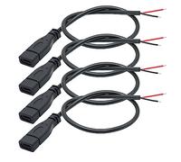 Cable de extremo abierto corto USB C a 2 pines de cable desnudo, cable de alimentación de cola de cerdo de enchufe femenino de 10 pulgadas de 25cm 5V / 3A, para equipo USB C instalado (4 piezas)