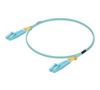 Cable de fibra óptica 10 Gbps OM3 Duplex LC turquesa