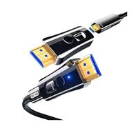 Cable De Fibra Óptica Desmontable HD 2.1 HDMI, Conectores Duales Micro HDMI 8K A 60 Hz, 4K A 120 Hz 48 Gpbs HDR 20 M 30 M 50 M Compatible Con RTX 3080/3090.(15m)