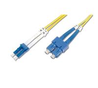 Cable de fibra óptica Digitus LC a SC, modo único, 1 m, amarillo