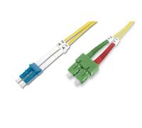 DIGITUS Cable de fibra óptica OS2 - 1 m - SC (APC) a LC (PC) - dúplex
