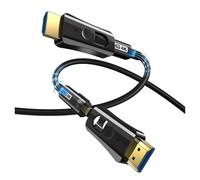 Cable De Fibra Óptica HDMI, Adaptador Desmontable Micro Doble Cabezal, TV Tubería 8K A 60 Hz, 4K A 120 HDR EARC For HDTV PS5, Conexión Datos(4K 2.0 Version,2m)