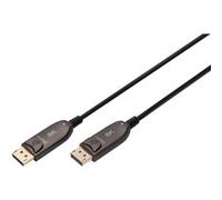 Cable de fibra óptica híbrido DisplayPort AOC, UHD 8K negro