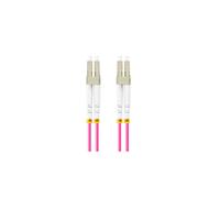 Lanberg MULTI LC/UPC-LC/UPC DUPLEX OM4 50/125 LSZH PURPLE 1M FIBRE LOCK