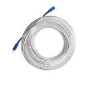 Cable de Fibra óptica monomodo for Interiores: 1 núcleo con 2 Hilos de Acero, Puente de 200 m/250 m for una comunicación fiable.(Black,LC UPC 250m)