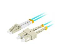 CABLE DE FIBRAOPTICA LANBERG 2M MULTI LC/UPC-SC/UPC DUPLEX OM3 LSZH 3.0MM BL