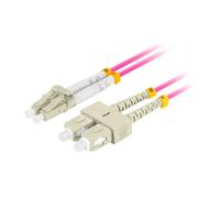 CABLE DE FIBRAOPTICA LANBERG 2M MULTI LC/UPC-SC/UPC DUPLEX OM4 LSZH 3.0MM VL