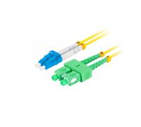 CABLE DE FIBRAOPTICA LANBERG DUPLEX LC/UPC-SC/APC 2M LSZH G657A1 AMARILLO