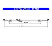 Cable, freno de estacionamiento ATE 24.3727-0465.2