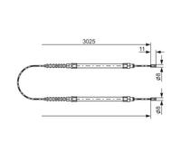 BOSCH 1 987 477 113 Cable de freno de mano