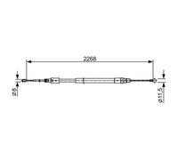 Cable de freno de mano BOSCH 1 987 482 409