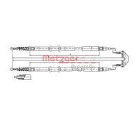 METZGER Cable de freno de mano para OPEL: Astra (Ref: 11.5952)