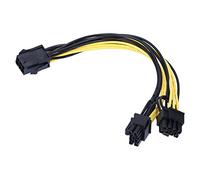 Cable de Fuente de Alimentación, 5 Piezas 6 Pines a Doble 8 Pines Plug and Play Cable de Fuente de Alimentación GPU Graphics Línea de Conversión de Conector de Transmisión Rápida con Alambre D