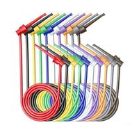 Cable de gancho IC dual de 1 metro con cableado codificado por colores y protección de PVC para pruebas eléctricas basadas en multímetro