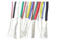 Cable de goma de silicona de 1M 28AWG, Cable de iluminación for lámpara LED, línea Flexible suave de alta temperatura UL3135(Yellow)