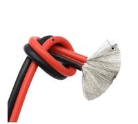 Cable de goma de silicona de alambre de cobre de 1/2/5M suave 30 28 26 24 22 20 18 16 14 12 10 8 AWG 2 pines conector LED Flexible DIY negro rojo(5 Meters,10AWG)