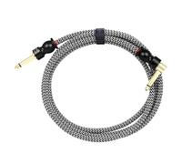 Cable De Guitarra 6 35mm Cables 1/4 Pulgadas Ángulos Rectos Amperios Trenzados Instrumento Sonido Silencioso Reducción Ruido Sonido Guitarra