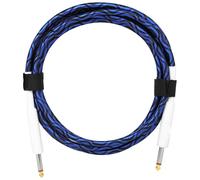 Cable de guitarra blindado de 6,35 mm macho a macho, cable de cobre con reducción de ruido para guitarras eléctricas, bajo, diseño trenzado, cable de conexión de doble cabeza recta