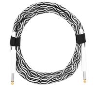 Cable de guitarra blindado de 6,35 mm macho a macho, cable de cobre con reducción de ruido para guitarras eléctricas, bajo, diseño trenzado, cable de conexión de doble cabeza recta