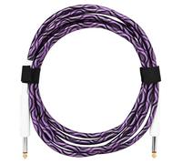 Cable de guitarra blindado de 6,35 mm macho a macho, cable de cobre con reducción de ruido para guitarras eléctricas, bajo, diseño trenzado, cable de conexión de doble cabeza recta