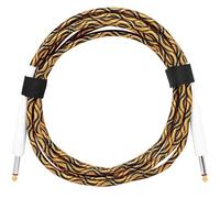 Cable de guitarra blindado de 6,35 mm macho a macho, cable de cobre con reducción de ruido para guitarras eléctricas, bajo, diseño trenzado, cable de conexión de doble cabeza recta
