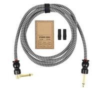 Cable de guitarra de 6,35 mm, 6,35 mm, cables de guitarra en ángulo recto, cable de amplificador, trenzado, silencioso, instrumento de sonido para ELectric