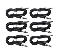 Cable de guitarra eléctrica,juego de cables conectores de 6 piezas | Cable eléctrico para amplificador de 6,35 mm, para teclado, batería, escenario, mezclador, bajo, música acústica