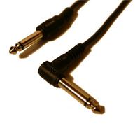 Cable de guitarra, jack estándar de 6,3 mm, 3 m de largo y conector en ángulo de 90º