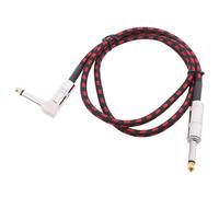 Cable de guitarra para instrumento, chapado en silencio, 6,5 mm, cable de guitarra para teclado de guitarra, cable de 1/4 pulgadas recto a ángulos rectos