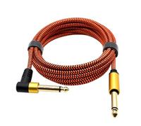 Cable de guitarra y bajo, cable de guitarra profesional, adecuado para uso en escenario y estudio, instrumento de escenario