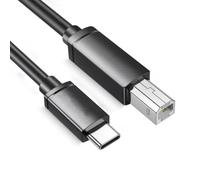 Cable de impresión de puerto cuadrado tipo C a USB 2.0 de 0.5 mm de diámetro, línea de archivo rápida, conexión fácil para máquina de fax, cable de alta velocidad