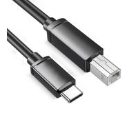 Cable de impresión de puerto cuadrado tipo C a USB 2.0 de 0.5 mm de diámetro, línea de archivo rápida, conexión fácil para máquina de fax, cable de alta velocidad