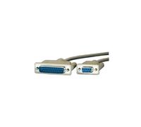 Cable de impresora - ROLINE - DB9-DB25 - 3m - Transferencia de datos - Gris