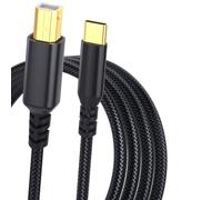 Cable de impresora tipo C a USB B, velocidad de transferencia de 480 Mbps, para oficinas y hogar, uso de impresora tipo C a USB B