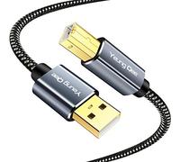 Cable de impresora USB 2.0 A macho a tipo B macho, cable de impresora compatible con HP, Canon, Epson, Dell, Brother, Lexmark, Xerox, Samsung, etc. (3 m)