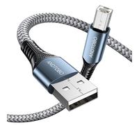 Cable de impresora USB 【3M】, USB 2.0 tipo B cable USB A a USB B Printer Cable escáner compatible con HP/Canon/Epson/Brother/Dell/Lexmark/Xerox