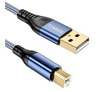 Cable de impresora USB 6 m, cable USB A a USB B, cable USB 2.0 tipo B, escáner de alta velocidad, compatible con Lexmark, Dell, HP, Canon, Epson, Xerox, Brother, DAC y más, color azul