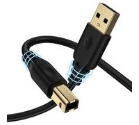 Cable de impresora USB de 10 pies tipo A a B 2.0, cable de escáner de alta velocidad compatible con HP, Canon, Dell, Epson, Lexmark, Samsung, laptop, cables MIDI USB para piano digital Yamaha Casio