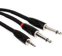 Cable de inserción/divisor de interconexión de la serie Black de Roland - De TRS de 1/8 de pulgada a dos conectores de 1/4 de pulgada, 4,5 m de longitud - RCC-15-3528
