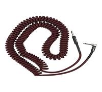 Cable de instrumento en espiral Fender Professional Series Tweed, recto/angulado, rojo, 9 m
