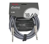 Cable de instrumento Fender Contour, cable de guitarra, accesorios de guitarra, recto/recto, Inca plateado, 57 m