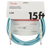 Cable de instrumento Fender Original Series Cable de guitarra Regalos para calcetines Accesorios de guitarra Recto/Recto Azul Daphne 15 pies