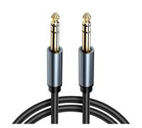 Cable de instrumento Jack chapado en oro de 6,35 Mm a 6,35 Mm, Cable de Audio estéreo equilibrado TRS macho de 6,35mm y 1/4 "a TRS macho de 6,35mm y 1/4"(Stereo,0.5m)