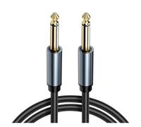 Cable de instrumento Jack chapado en oro de 6,35 Mm a 6,35 Mm, Cable de Audio estéreo equilibrado TRS macho de 6,35mm y 1/4 "a TRS macho de 6,35mm y 1/4"(Mono,1.5m)
